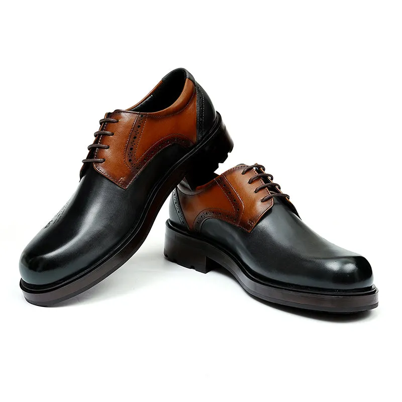 Derby Shoes for Men Patchwork