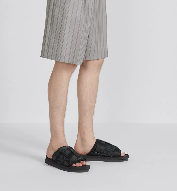 Dior Alpha Sandal • Black Dior Oblique Jacquard