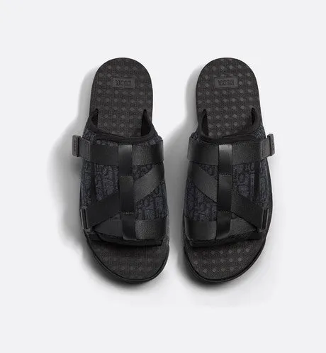 Dior Alpha Sandal • Black Dior Oblique Jacquard