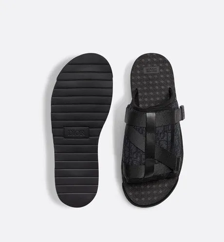 Dior Alpha Sandal • Black Dior Oblique Jacquard