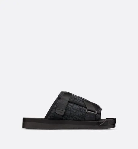 Dior Alpha Sandal • Black Dior Oblique Jacquard