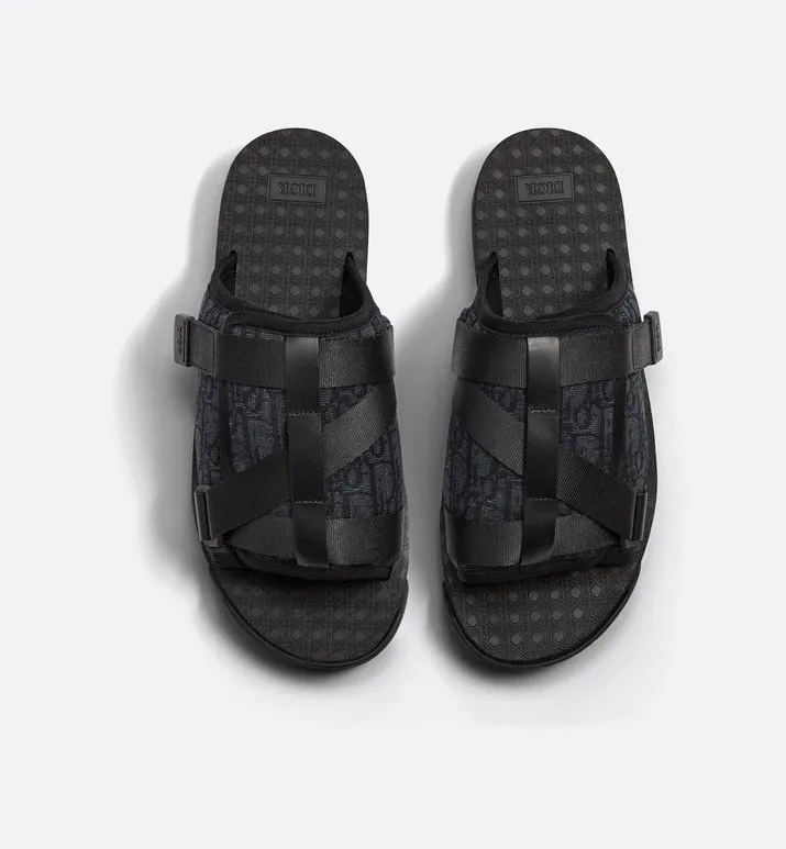 Dior Alpha Sandal • Black Dior Oblique Jacquard