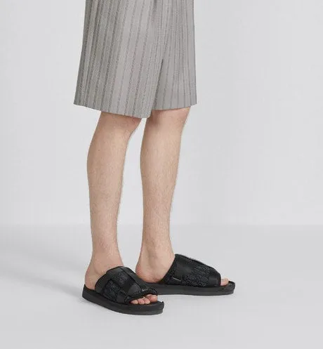 Dior Alpha Sandal • Black Dior Oblique Jacquard