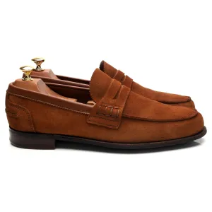 'Dover D' Tan Brown Suede Loafers UK 8.5 F