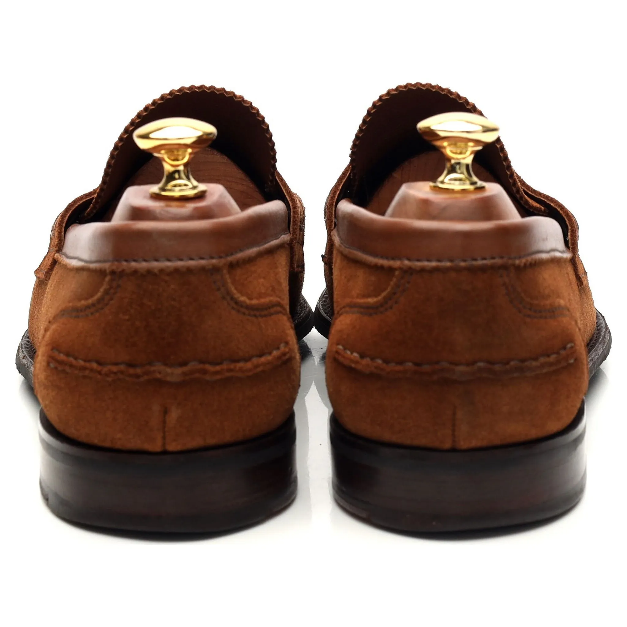 'Dover D' Tan Brown Suede Loafers UK 8.5 F