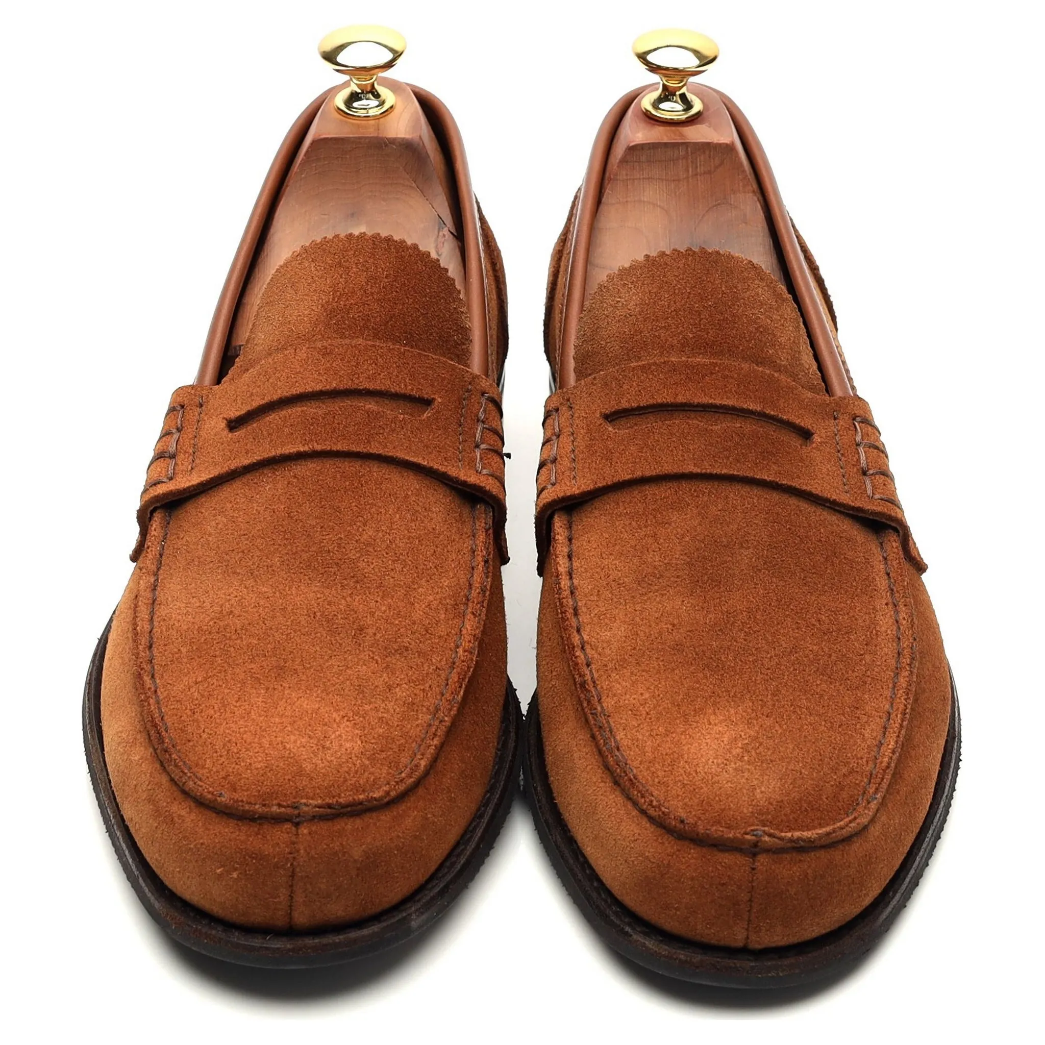 'Dover D' Tan Brown Suede Loafers UK 8.5 F