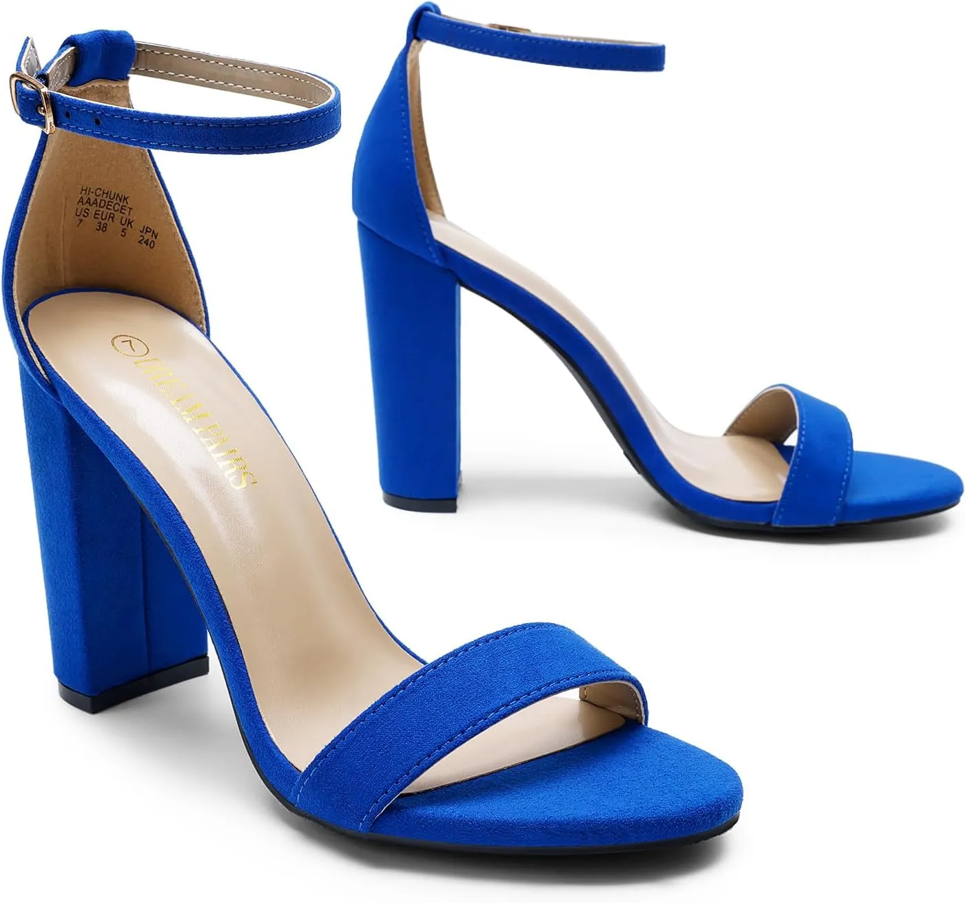 DREAM PAIRS Women's Hi-Chunk High Heel Pump Sandals