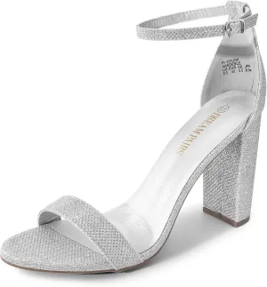 DREAM PAIRS Women's Hi-Chunk High Heel Pump Sandals