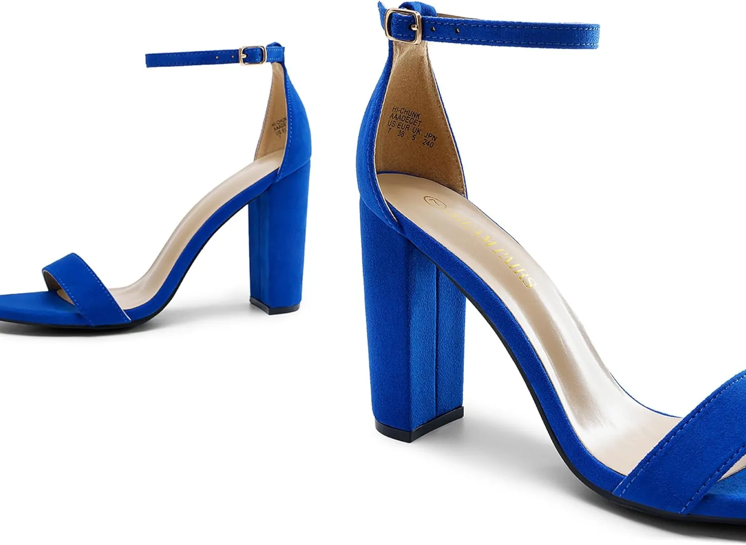 DREAM PAIRS Women's Hi-Chunk High Heel Pump Sandals