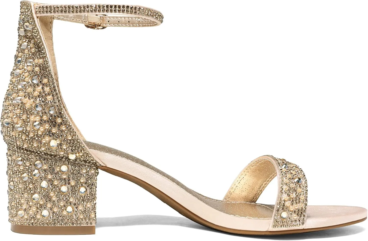 DREAM PAIRS Womens Low-Chunk Low Heel Pump Sandal