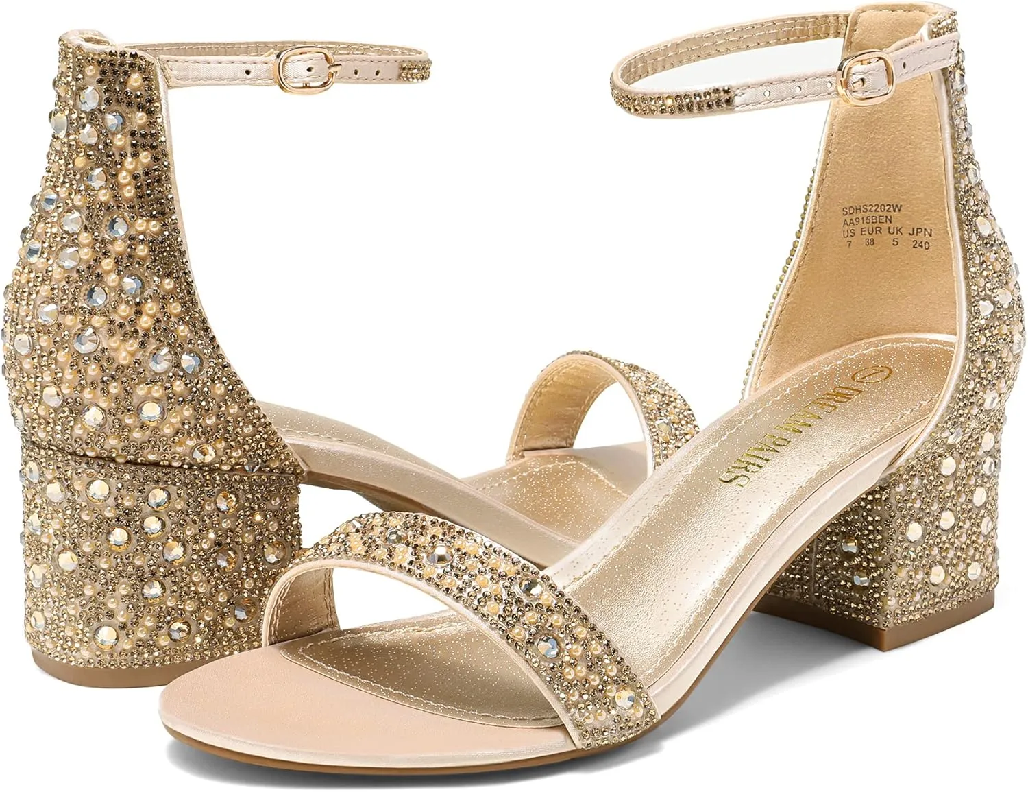 DREAM PAIRS Womens Low-Chunk Low Heel Pump Sandal