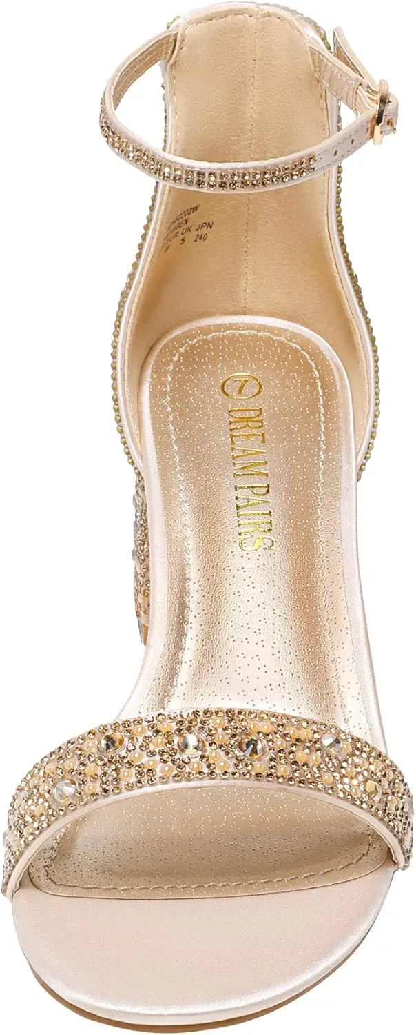 DREAM PAIRS Womens Low-Chunk Low Heel Pump Sandal