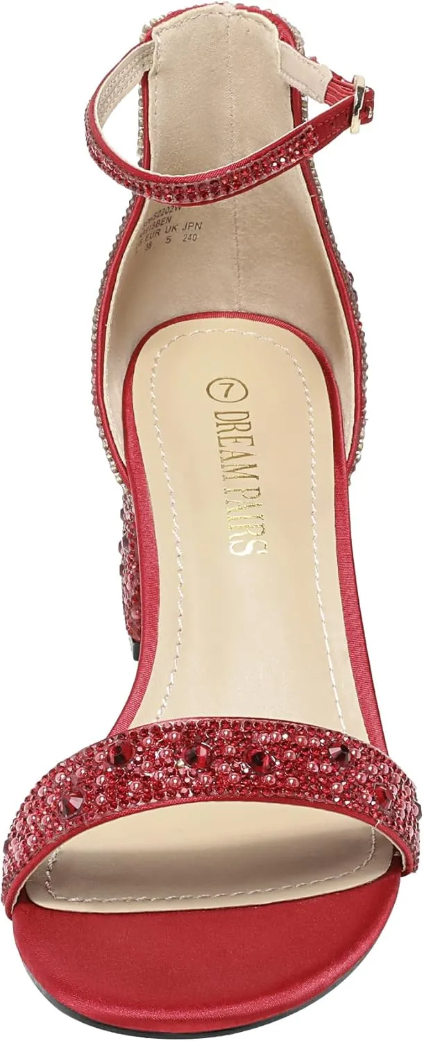 DREAM PAIRS Womens Low-Chunk Low Heel Pump Sandal