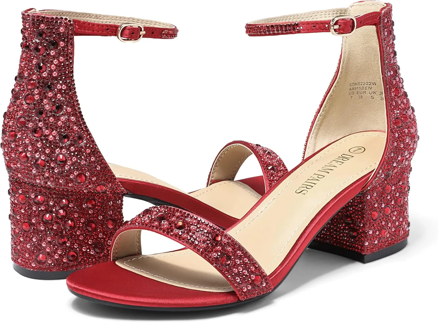 DREAM PAIRS Womens Low-Chunk Low Heel Pump Sandal