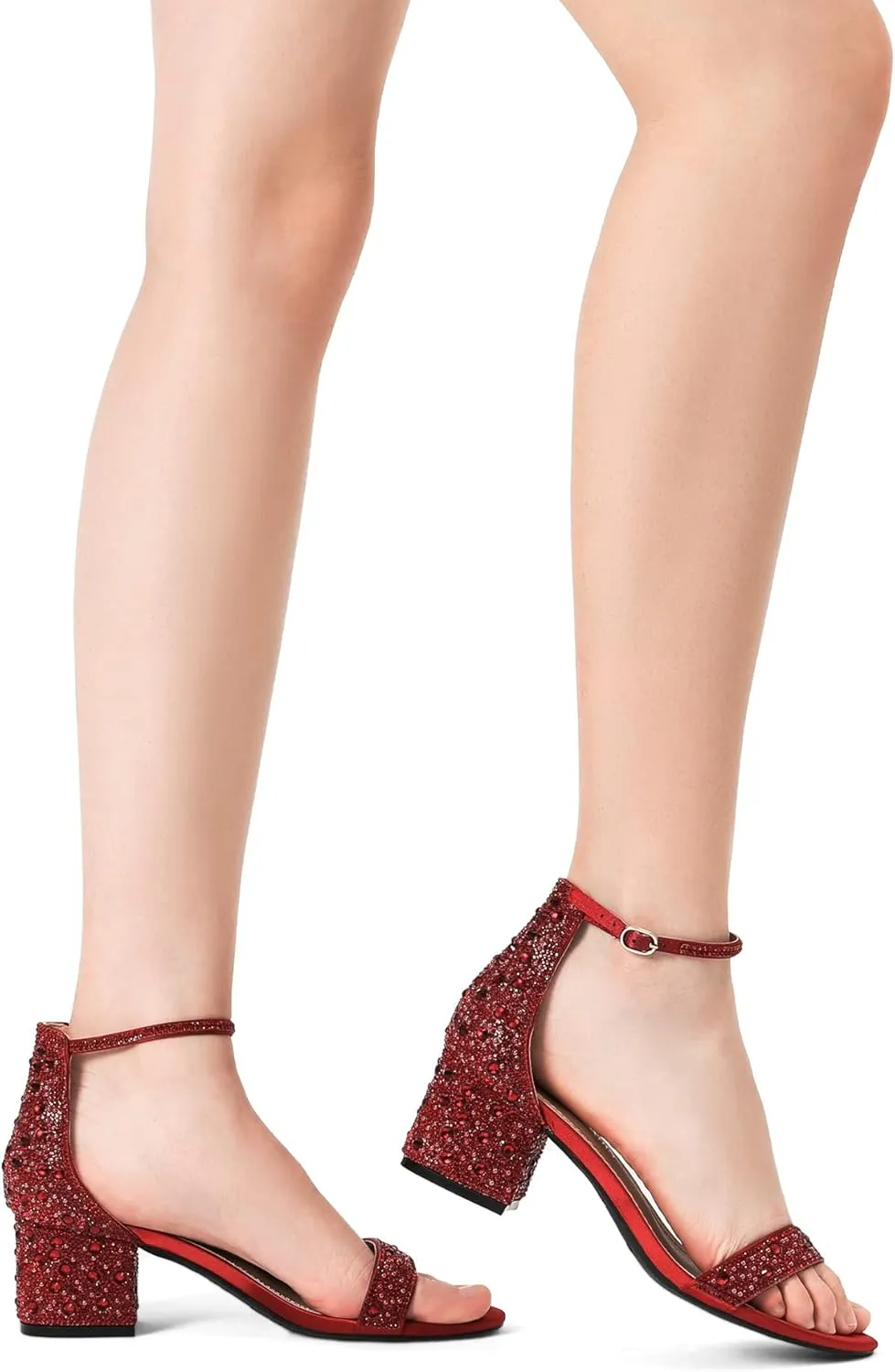 DREAM PAIRS Womens Low-Chunk Low Heel Pump Sandal