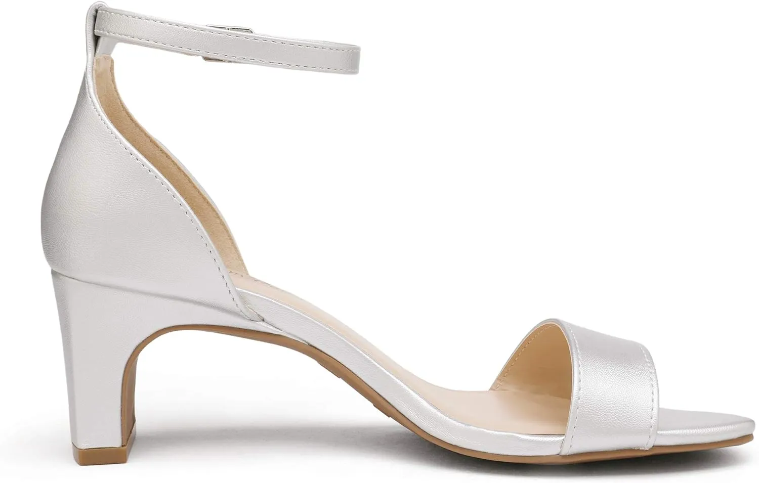 DREAM PAIRS Women's Square Toe Low Block Chunky Heels Open Toe Ankle Strap Dress Pump Shoes