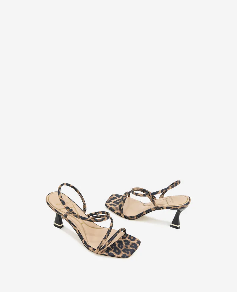 Dreama Leopard Print Strappy Heel Sandal