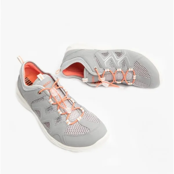 ECCO TERRACRUISE LT Womens Mesh Trainers Silver Grey