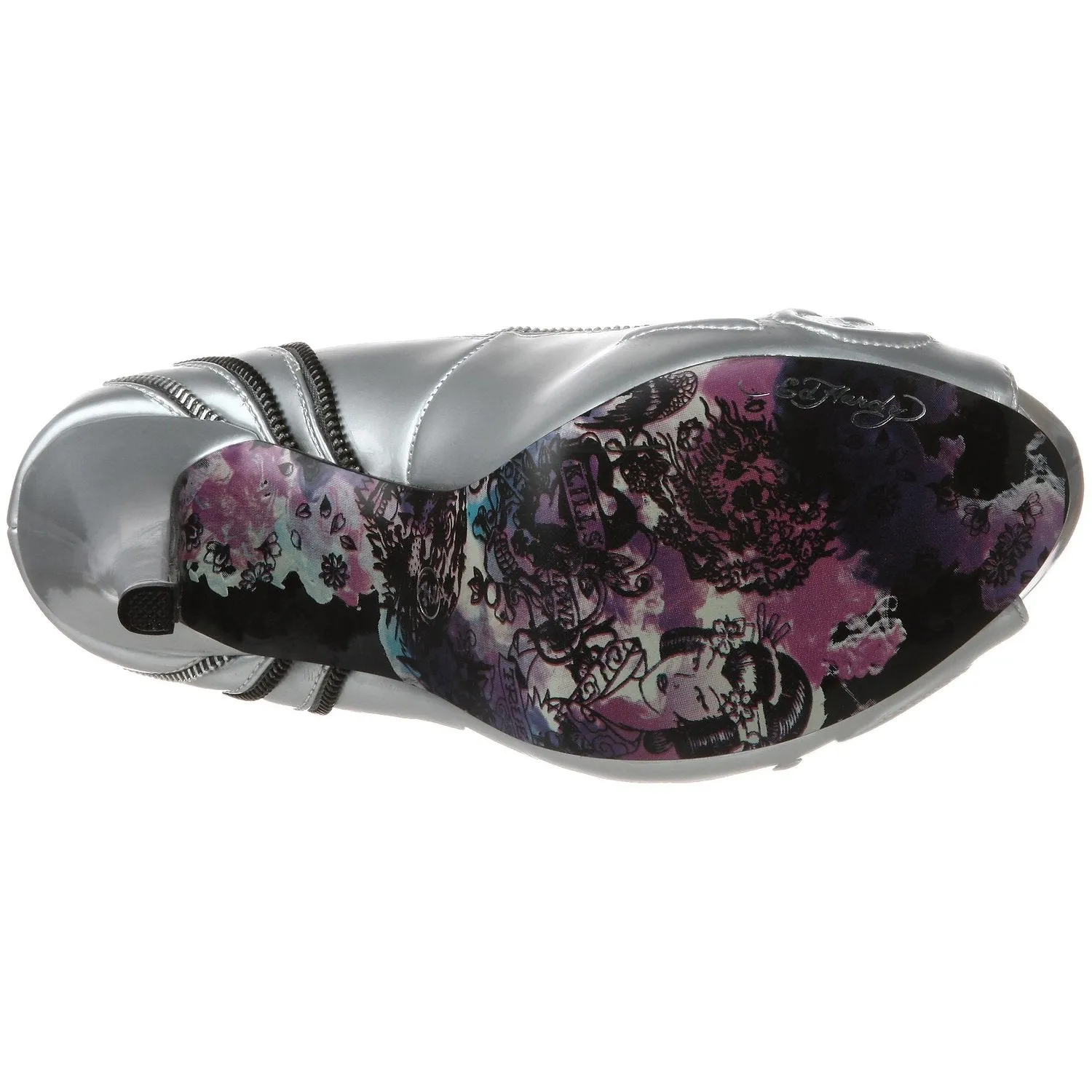 Ed Hardy Women's Singapore Platform Pump,Silver-10FSG104W,10 M US