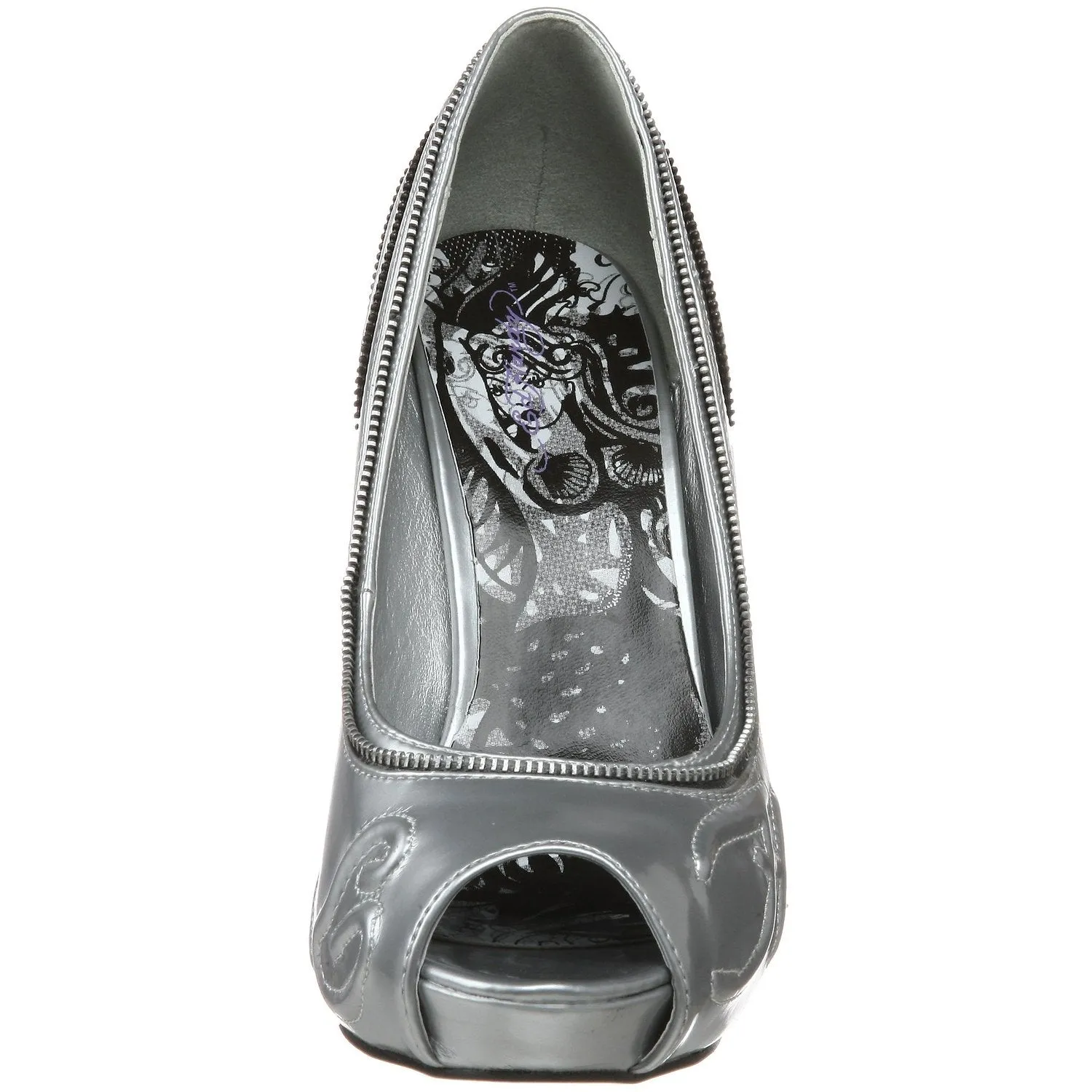 Ed Hardy Women's Singapore Platform Pump,Silver-10FSG104W,10 M US