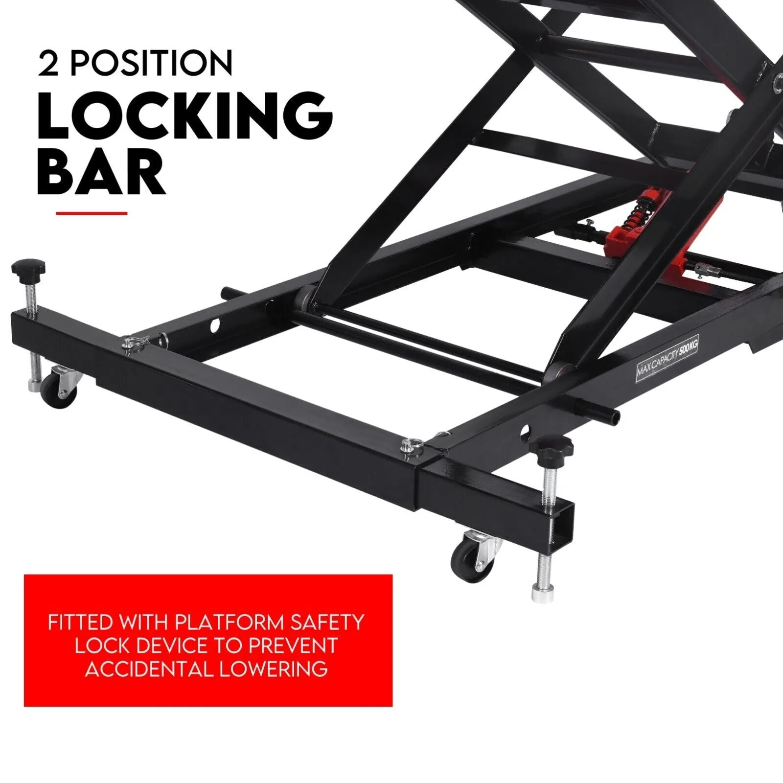 Effortless Bike Raising 500kg Motorcycle Hydraulic Lift Table with Air Jack