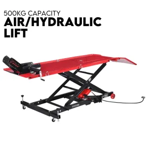 Effortless Bike Raising 500kg Motorcycle Hydraulic Lift Table with Air Jack