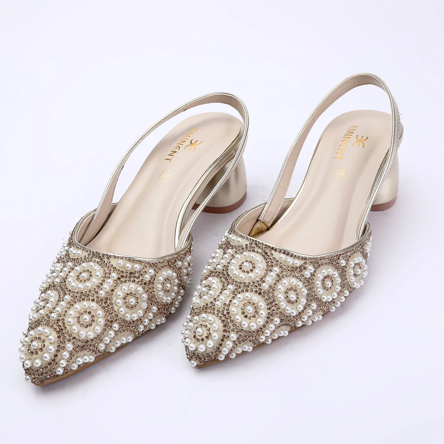 Eminent Women's Heel Banto Sandal - Golden