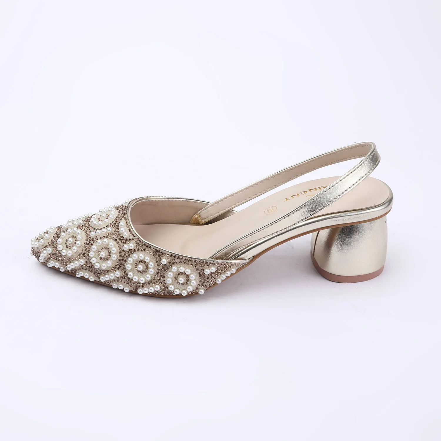 Eminent Women's Heel Banto Sandal - Golden
