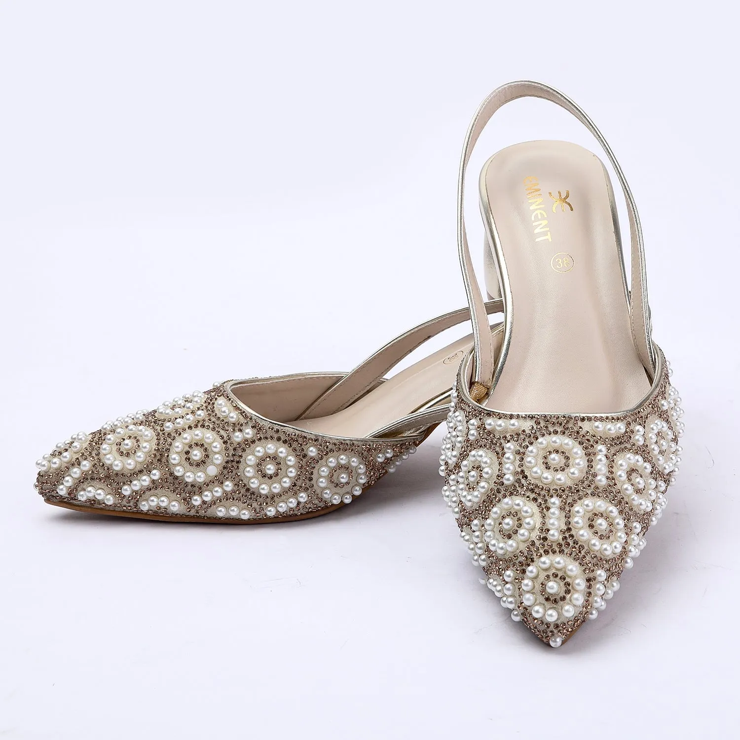 Eminent Women's Heel Banto Sandal - Golden