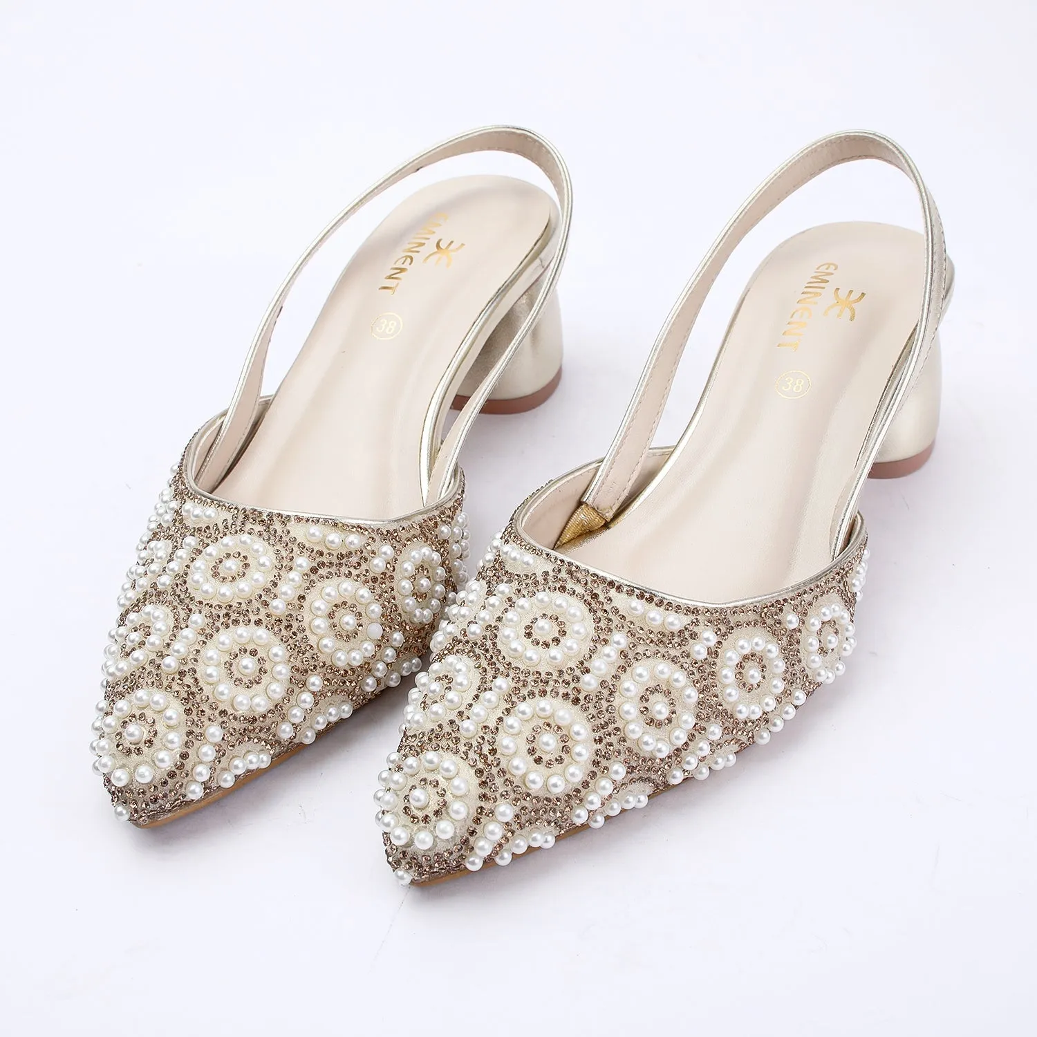 Eminent Women's Heel Banto Sandal - Golden