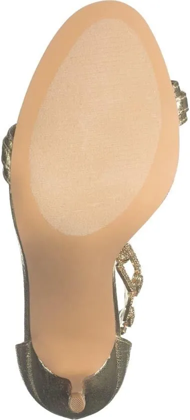 Farla Rhinestones Open Toe Chain Ankle Strap Formal Prom Sandals