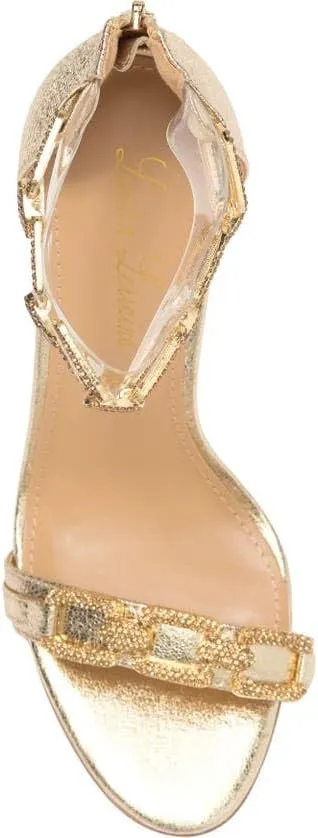 Farla Rhinestones Open Toe Chain Ankle Strap Formal Prom Sandals