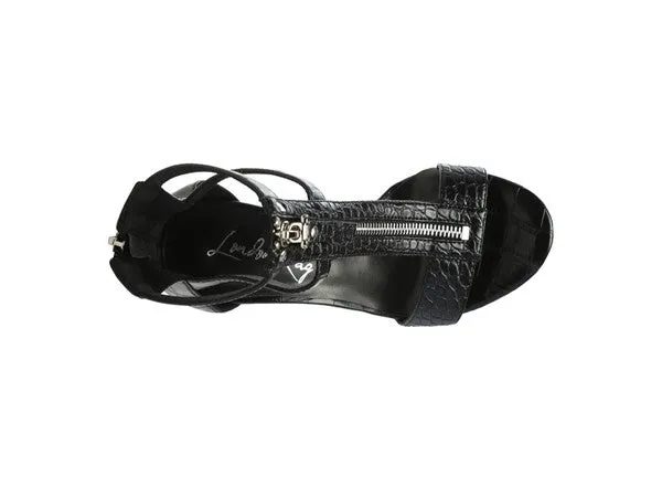FELICITY Zip Up Croc Textured Sandals for women