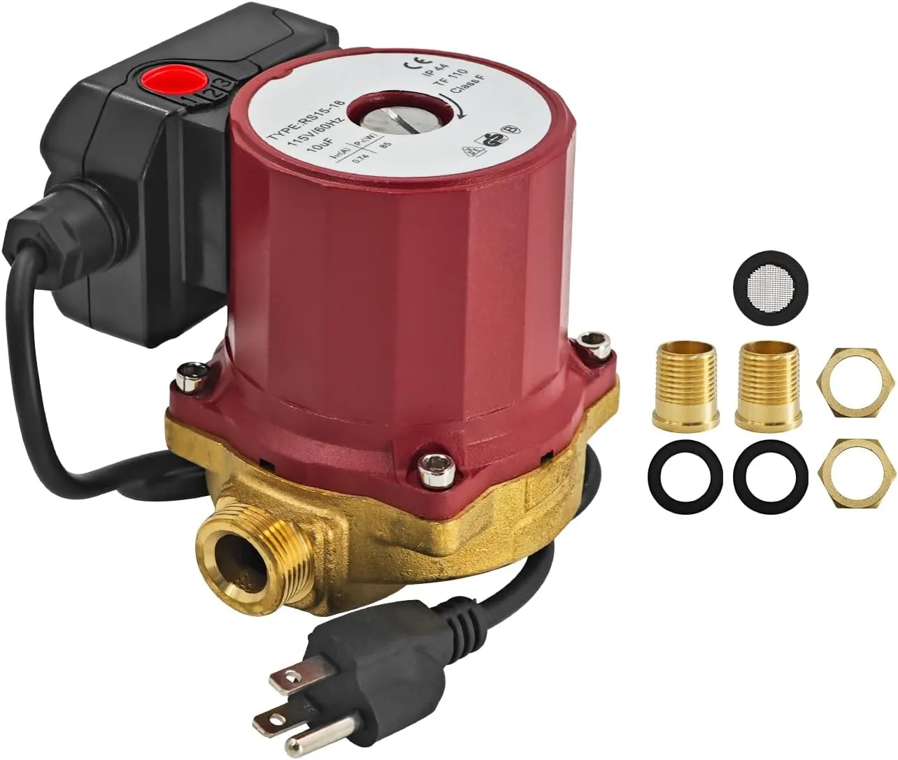 Fit for Grundfos 59896114, UP15-18B5 Circulator Pump, 1/25HP 115V Bronze Circulator Pump, 1/2" Sweat Line Cord