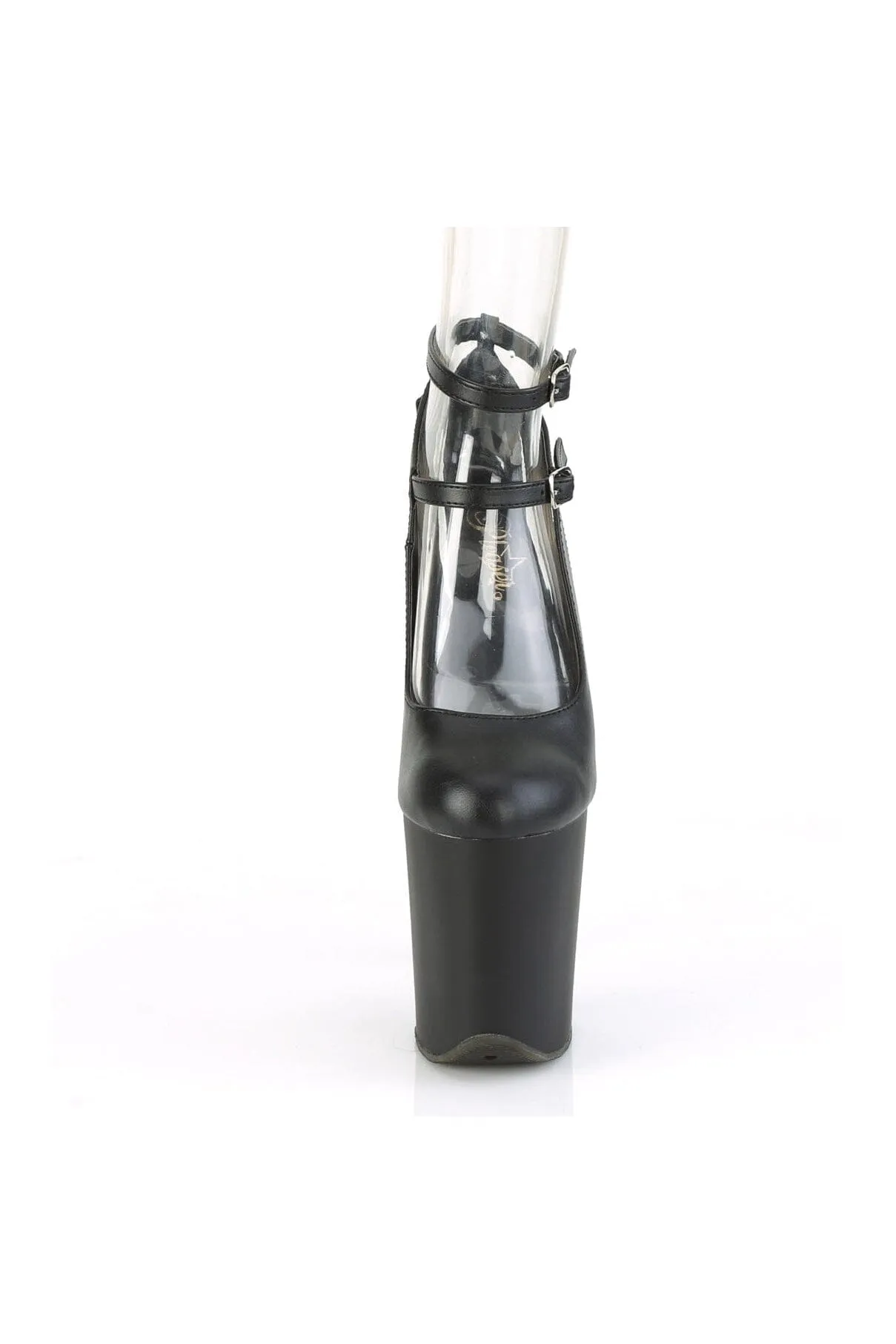 FLAMINGO-850 Black Faux Leather Mary Jane