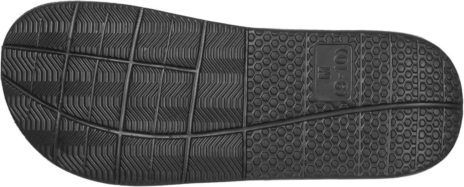 FOCO NFL Men's Striped Big Logo Raised Slide Sandal