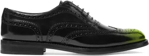 FOWT Women Perforated Self Tie Oxfords Cap Toe Lace Pattern Brogue Shoes Retro Black Mini Heel Flat Multicolored Derby Saddle Shoes for Girls Ladies Uniform Dress Work Party Daily Size 4-16 US