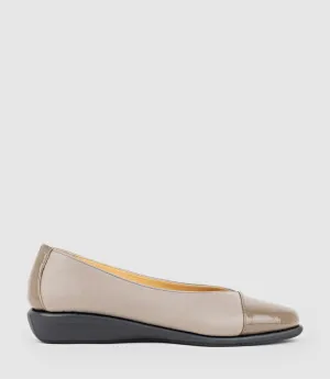 FRANKLY Cap Toe Comfort Ballet in Taupe