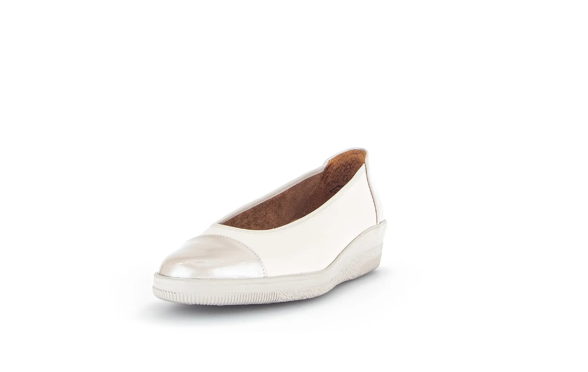 GABOR - 66.042.53 LOW WEDGE SLIP ON SHOE (G FIT) - IVORY MULTI
