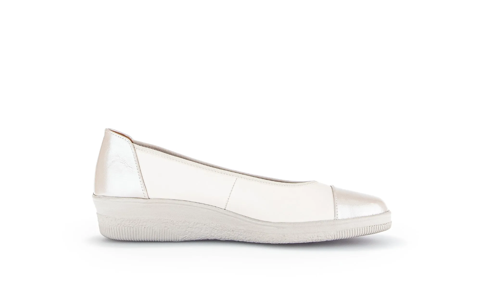 GABOR - 66.042.53 LOW WEDGE SLIP ON SHOE (G FIT) - IVORY MULTI