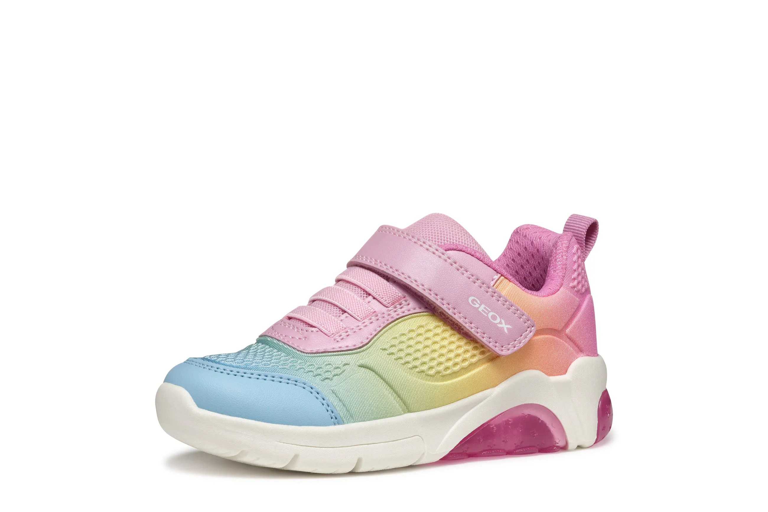 Geox Fadinlight Girls Pink Multicolour Trainer