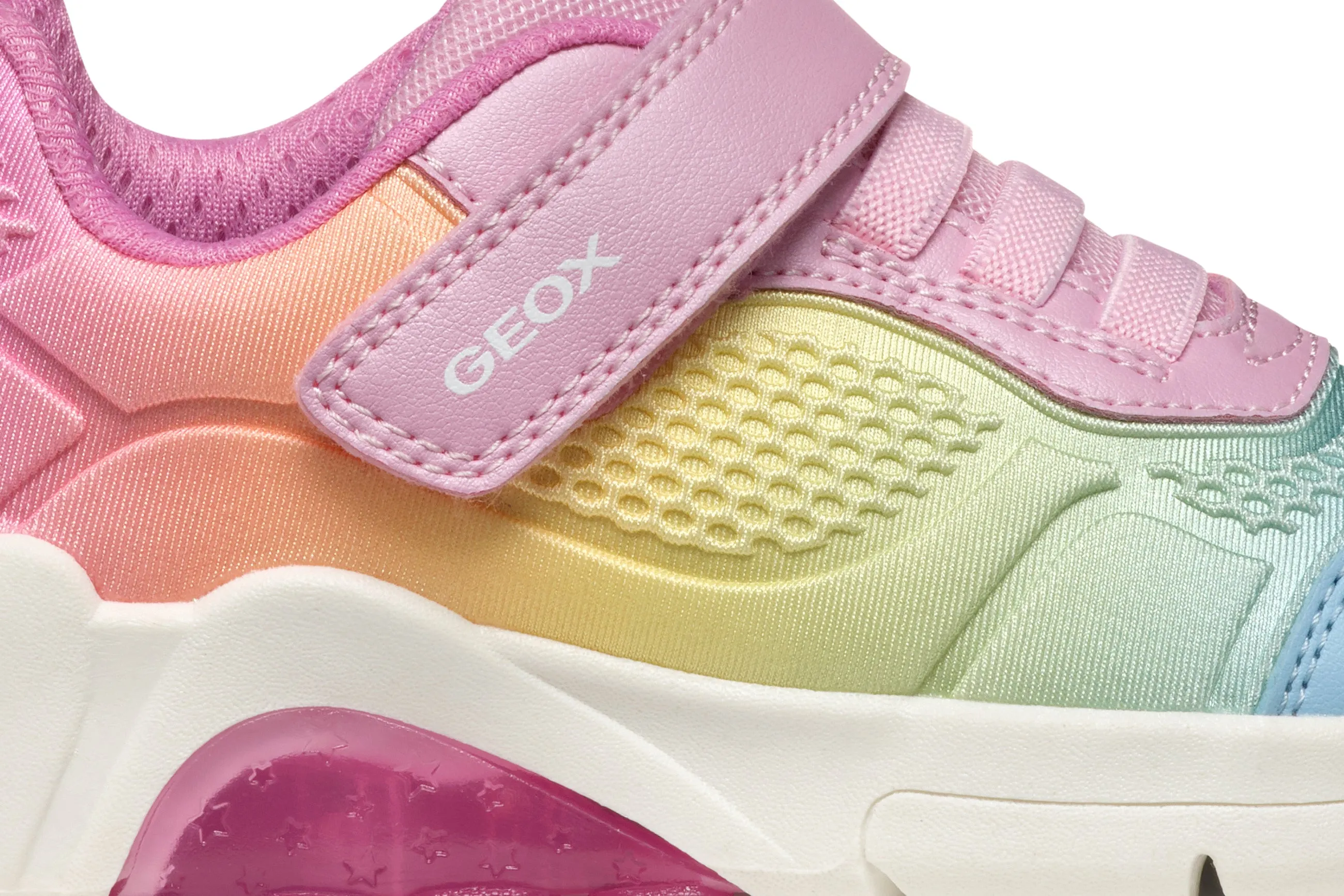 Geox Fadinlight Girls Pink Multicolour Trainer