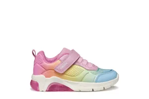Geox Fadinlight Girls Pink Multicolour Trainer