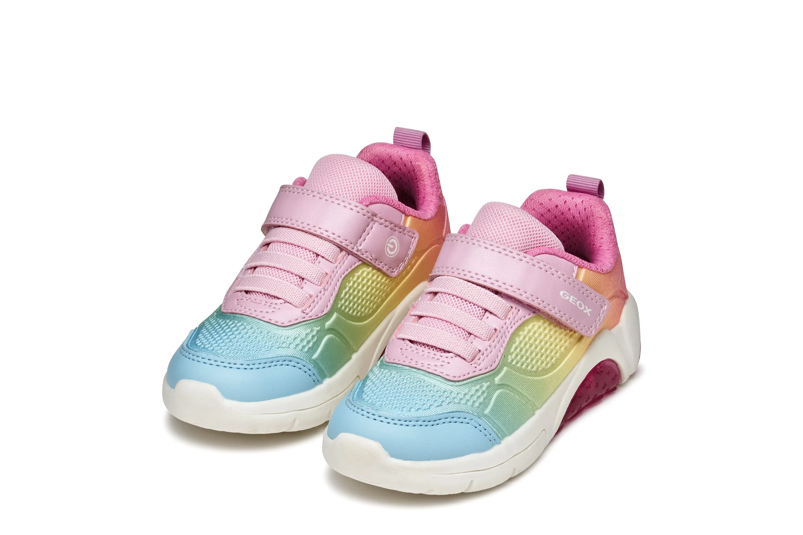 Geox Fadinlight Girls Pink Multicolour Trainer