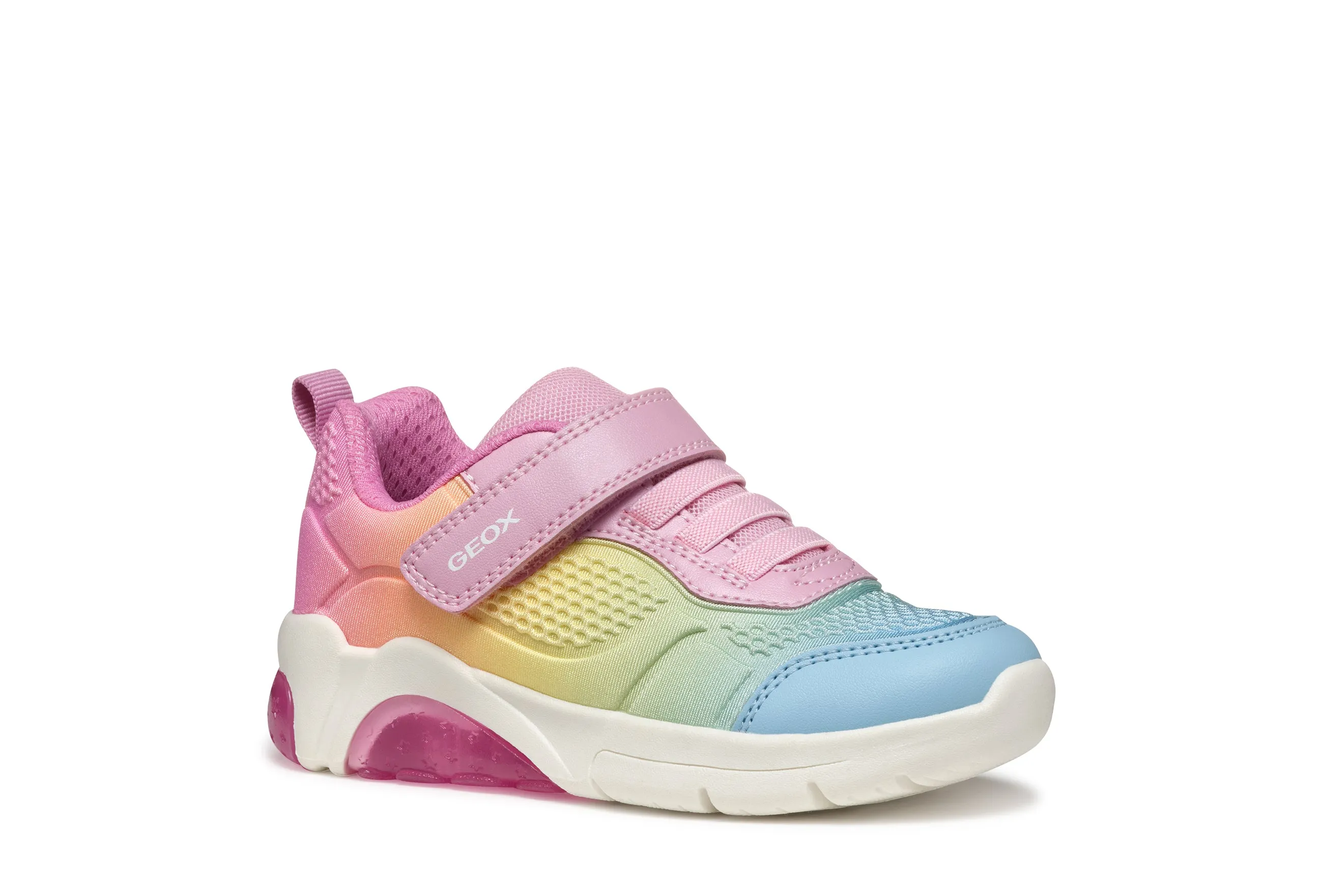 Geox Fadinlight Girls Pink Multicolour Trainer