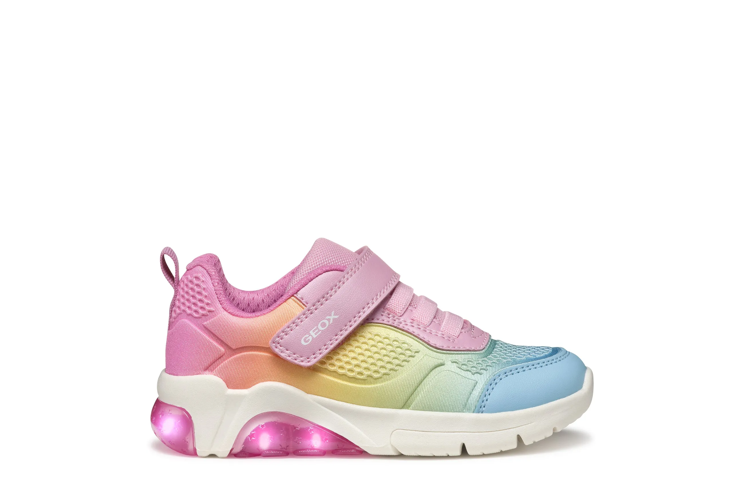 Geox Fadinlight Girls Pink Multicolour Trainer