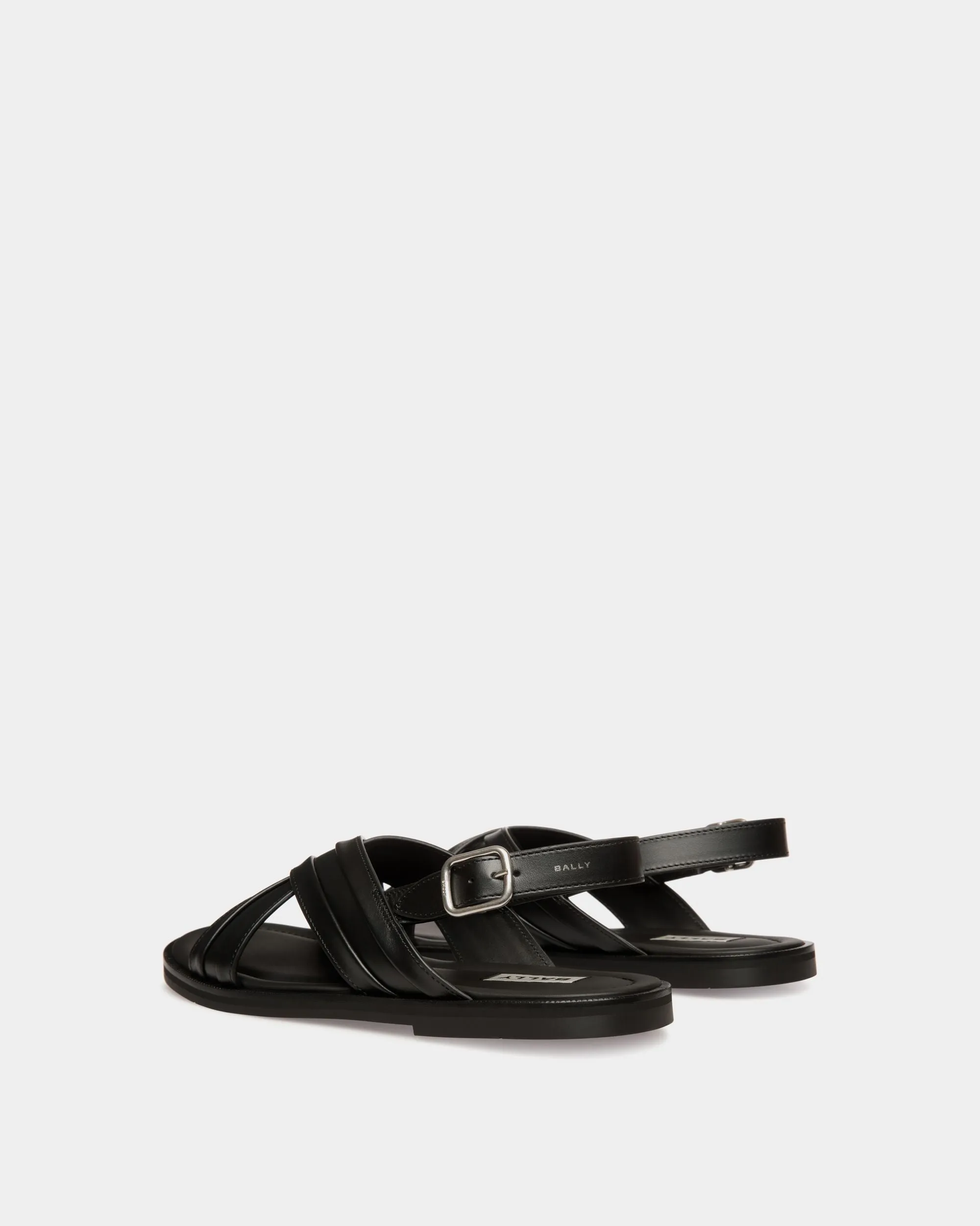 Glide Sandal in Black Leather