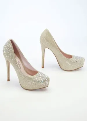 Glitter Mesh Platforms with Crystals