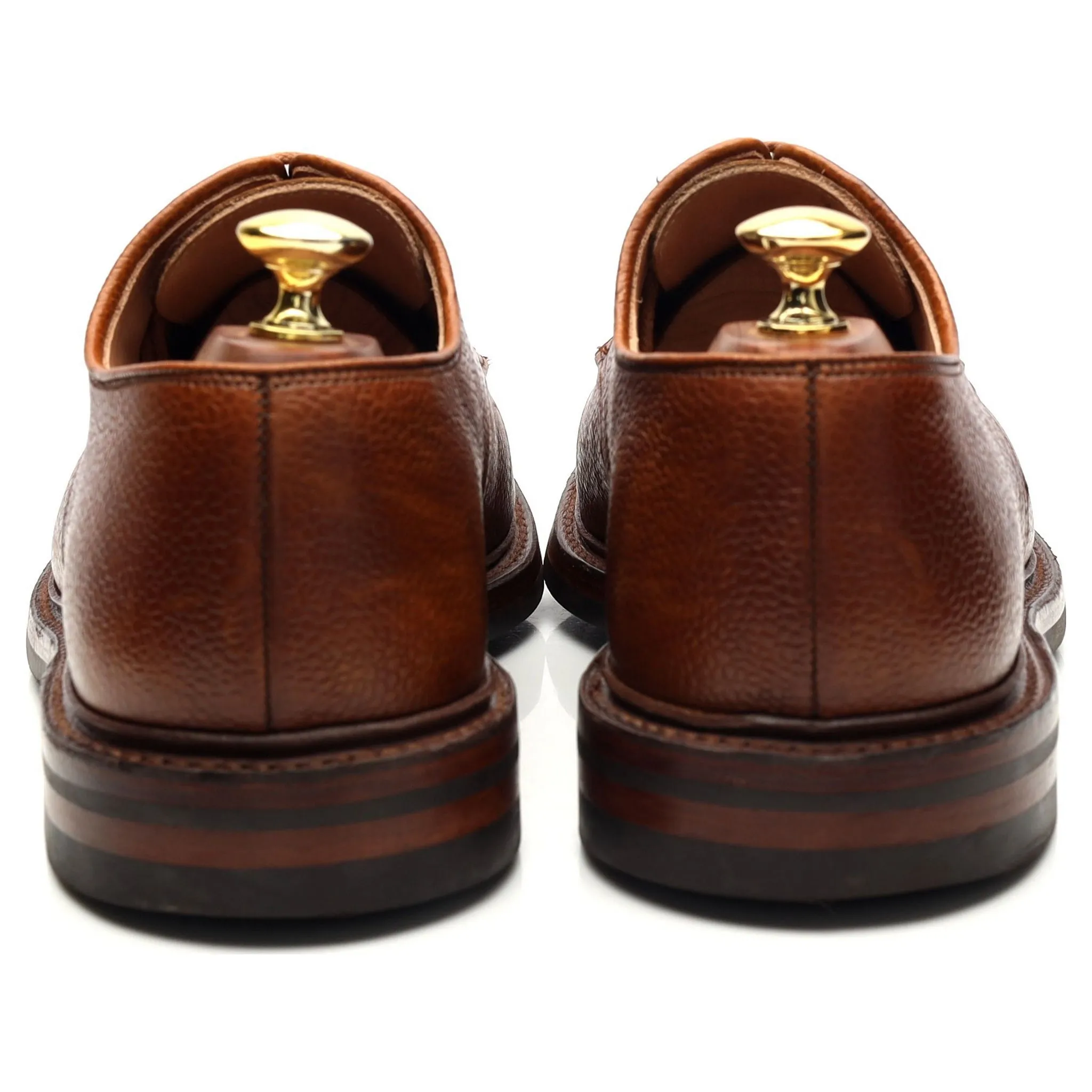 'Grasmere' Tan Brown Grain Leather Derby UK 8 E
