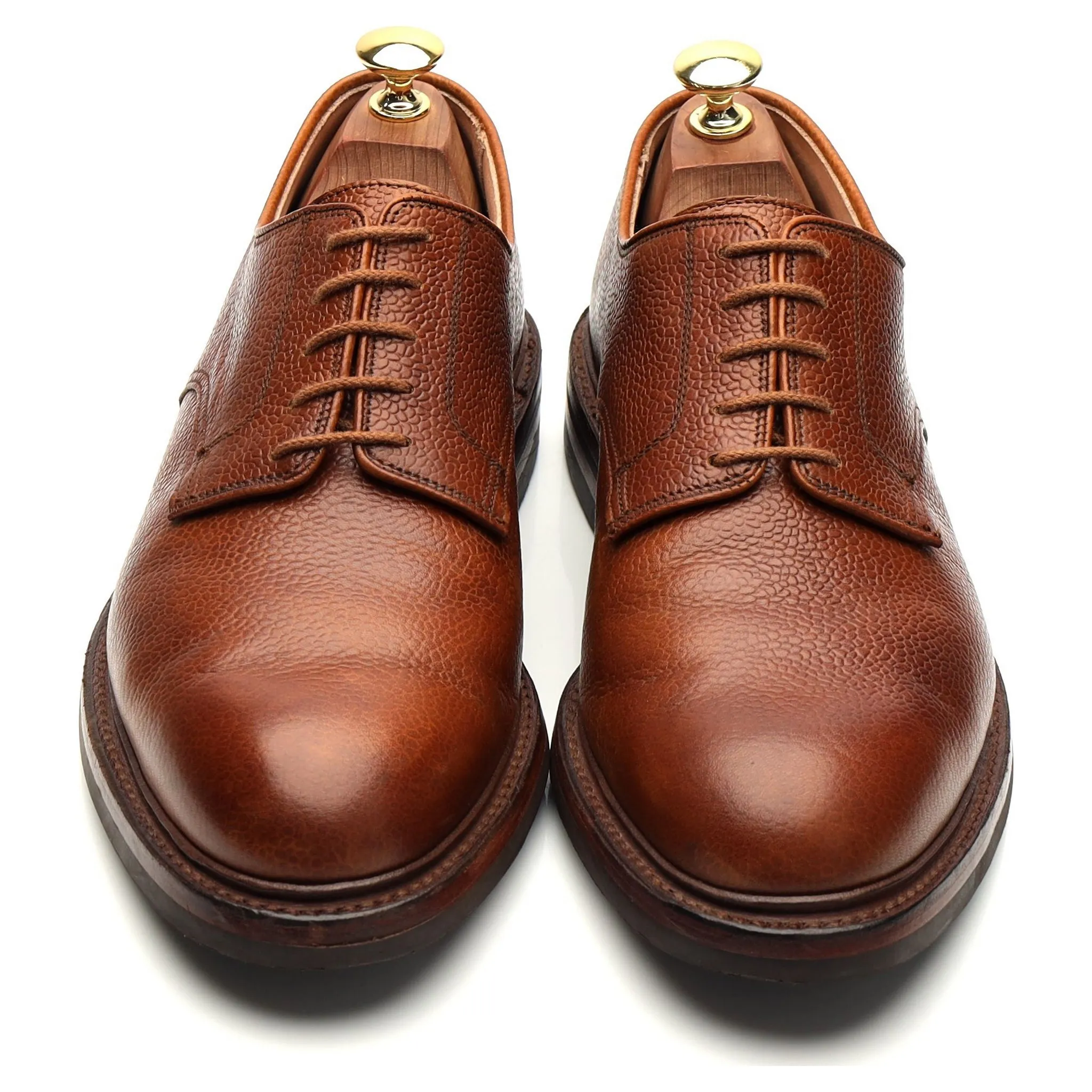 'Grasmere' Tan Brown Grain Leather Derby UK 8 E